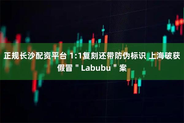 正规长沙配资平台 1:1复刻还带防伪标识 上海破获假冒＂Labubu＂案